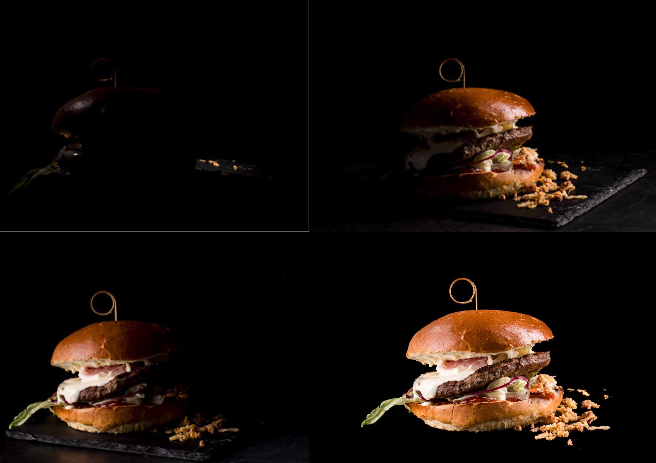 apetyczne zdjęcia burgerów - sesja kulinarna Wrocław - światło w fotografii kulinarnej